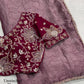 Beadwork Applique Jacquard Saree