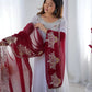 Designer Heavy Georgette Embroidered Party Wear Gown Set