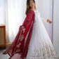 Designer Heavy Georgette Embroidered Party Wear Gown Set