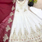 Designer Heavy Georgette Embroidered Party Wear Gown Set