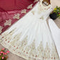 Designer Heavy Georgette Embroidered Party Wear Gown Set