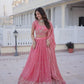 Fendi Silk Heavy Embroidered Lehenga Set for Wedding and Festive Wear