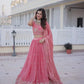 Fendi Silk Heavy Embroidered Lehenga Set for Wedding and Festive Wear