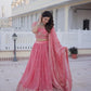 Fendi Silk Heavy Embroidered Lehenga Set for Wedding and Festive Wear