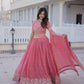 Fendi Silk Heavy Embroidered Lehenga Set for Wedding and Festive Wear