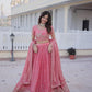 Fendi Silk Heavy Embroidered Lehenga Set for Wedding and Festive Wear