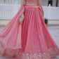 Fendi Silk Heavy Embroidered Lehenga Set for Wedding and Festive Wear