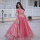 Fendi Silk Heavy Embroidered Lehenga Set for Wedding and Festive Wear