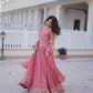 Fendi Silk Heavy Embroidered Lehenga Set for Wedding and Festive Wear