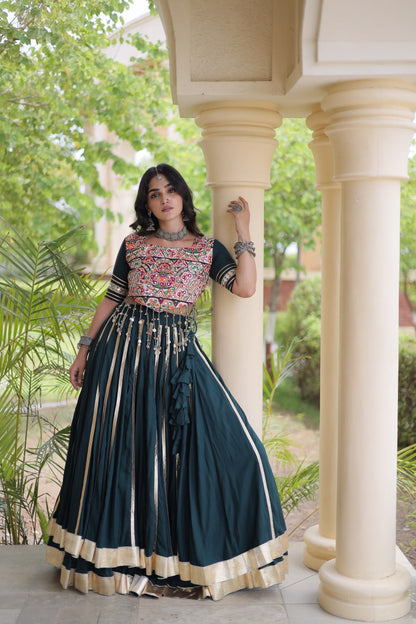 Gamthi Mirror Work Lehenga