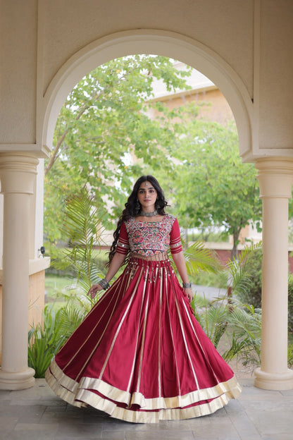 Gamthi Mirror Work Lehenga