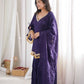 Gold Crepe Kurta Farshi Pant Set with Tassels