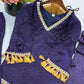 Gold Crepe Kurta Farshi Pant Set with Tassels