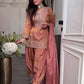 Silk Sequin Embroidered Palazzo Suit