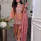 Silk Sequin Embroidered Palazzo Suit