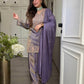 Silk Sequin Embroidered Palazzo Suit