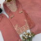 Silk Sequin Embroidered Palazzo Suit
