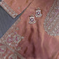 Silk Sequin Embroidered Palazzo Suit