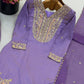 Silk Sequin Embroidered Palazzo Suit