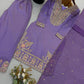 Silk Sequin Embroidered Palazzo Suit