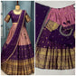 Kanjivaram Maggam Work South Style Half Lehenga Half Saree