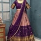 Kanjivaram Maggam Work South Style Half Lehenga Half Saree