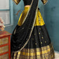 Kanjivaram Maggam Work South Style Half Lehenga Half Saree