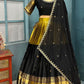Kanjivaram Maggam Work South Style Half Lehenga Half Saree