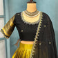 Kanjivaram Maggam Work South Style Half Lehenga Half Saree