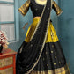 Kanjivaram Maggam Work South Style Half Lehenga Half Saree