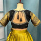 Kanjivaram Maggam Work South Style Half Lehenga Half Saree