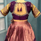 Kanjivaram Maggam Work South Style Half Lehenga Half Saree