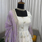 Ivory Grace Star Georgette Anarkali Suit Set for Festive and Formal Wear