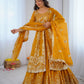 Embroidered Crunchy Silk Top -Lehenga Set