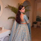 Slate Blue Zari Dori Lehenga