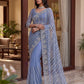 Pearl Sequin Net Saree