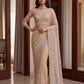 Pearl Sequin Net Saree