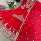 Embroidered Faux Georgette Sharara Set with Dupatta