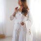 Ivory Chinon Silk Embroidered Festive Gown Set