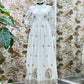 Ivory Chinon Silk Embroidered Festive Gown Set