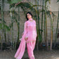 Blush Pink Satin Silk Kurta Salwar Set for Festive and Wedding Wear
