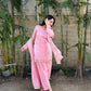 Blush Pink Satin Silk Kurta Salwar Set for Festive and Wedding Wear