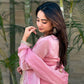 Blush Pink Satin Silk Kurta Salwar Set for Festive and Wedding Wear