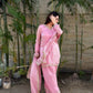 Blush Pink Satin Silk Kurta Salwar Set for Festive and Wedding Wear