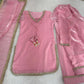 Blush Pink Satin Silk Kurta Salwar Set for Festive and Wedding Wear