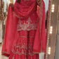 Royal Red Embroidered Sharara Set for Wedding and Festive Wear
