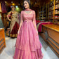 Rose Gold Two Tone Silk Lehenga Set for Wedding and Festive Wear (1 Dress 4 Way to Wear)