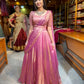 Rose Gold Two Tone Silk Lehenga Set for Wedding and Festive Wear (1 Dress 4 Way to Wear)