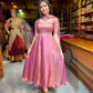 Rose Gold Two Tone Silk Lehenga Set for Wedding and Festive Wear (1 Dress 4 Way to Wear)
