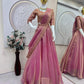 Rose Gold Two Tone Silk Lehenga Set for Wedding and Festive Wear (1 Dress 4 Way to Wear)